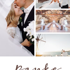 Dankeskarte Hochzeit, Personalisierte Danksagung mit Foto, Foto Hochzeitsdanksagung, Danksagungskarte, Danke, Papeterie, persönliche QR-Code
