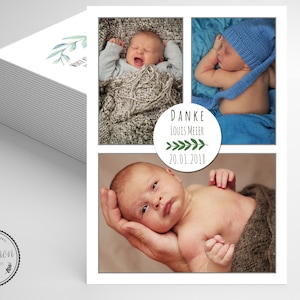 Geboorte aankondigingskaart - Baby Bedankt kaart - Fotokaart - Baby Photo Card - Geboorte aankondiging - Papeterie - A6 - Vanessa