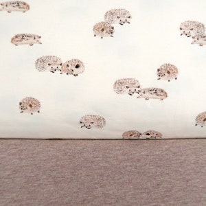 Hedgehog Jersey and/or French Terry Hedgehog Family Fabrics and/or matching jersey and/or cuffs dark beige mottled fabric package