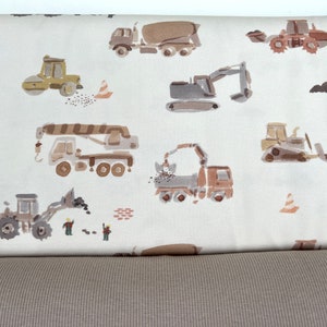 Construction Jersey, Ribjersey taupe Family Fabrics fabric package for children boys