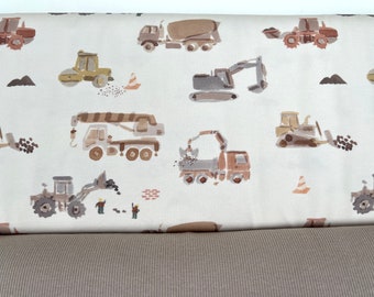 Construction Jersey, Ribjersey taupe Family Fabrics fabric package for children boys