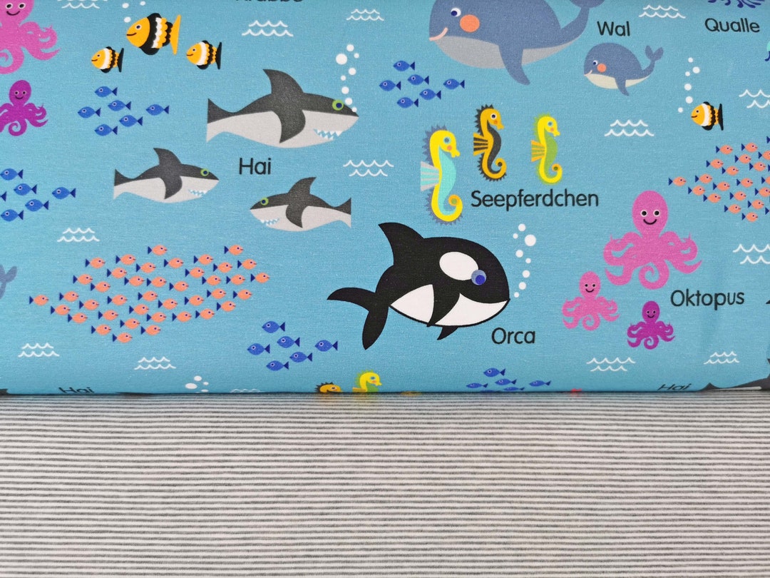 Meerestiere Jersey by Graziela Retro Jersey unisex Stoffpaket