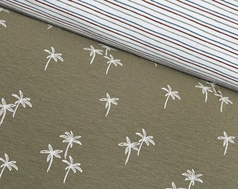 NEW! Wonderful children's jersey palm stripes small patterned fabric package