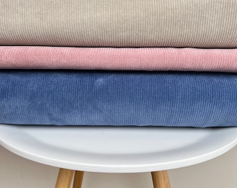 Stretchcord Juna Swafing Cordjersey Cordnicky beige, pink, smoky blue and matching cuffs