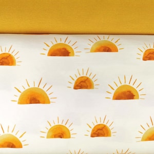 Sunset Jersey Family Fabrics and/or Matching Jersey and/or Cuffs Mustard Yellow Swafing Fabric Pack Kids Baby Ladies