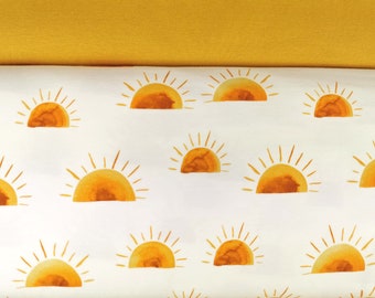 Sunset Jersey Family Fabrics and/or Matching Jersey and/or Cuffs Mustard Yellow Swafing Fabric Pack Kids Baby Ladies