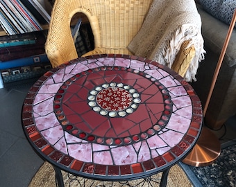 Mosaic table, handmade unique piece for the garden