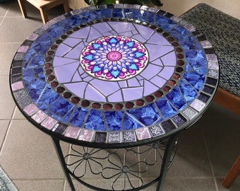 Mosaic table, handmade unique piece for the garden