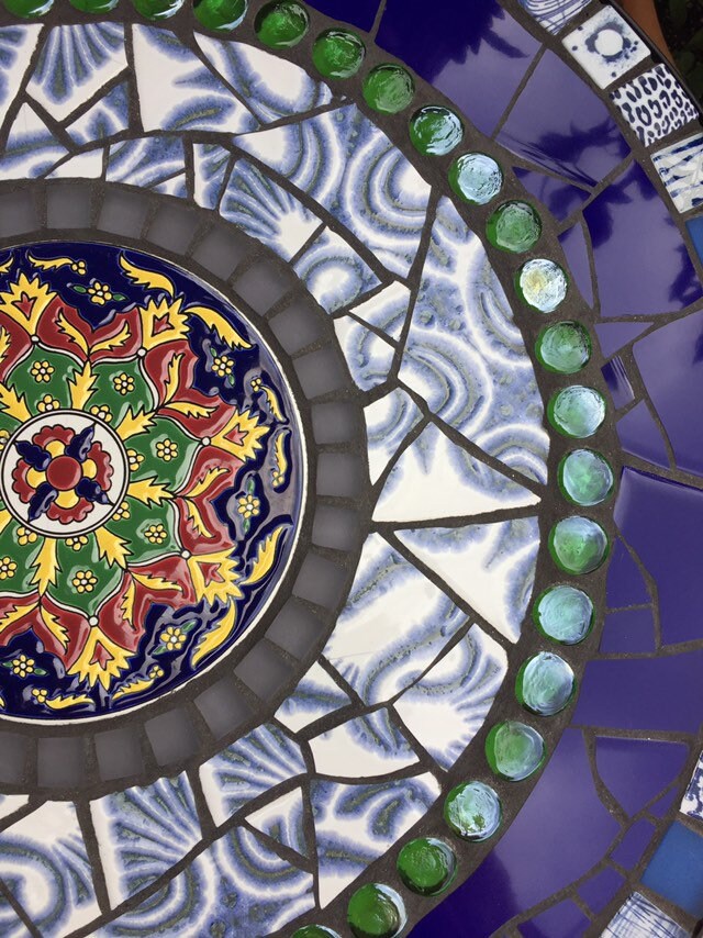 Mosaik-Tisch Beistelltisch Garten Bistrotisch | Etsy