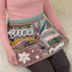 Personalized fidget apron for dementia, Activity fidget blanket adult, Alzheimer mat, Nursing home gift