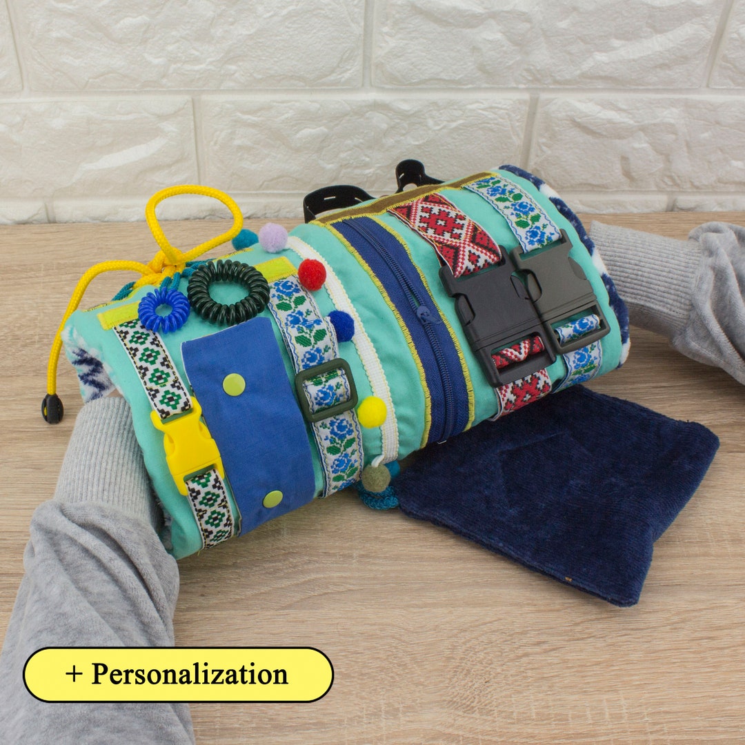 Fiddle Twiddle Busy Muff for Dementia Man, Alzheimer Fidget Activity