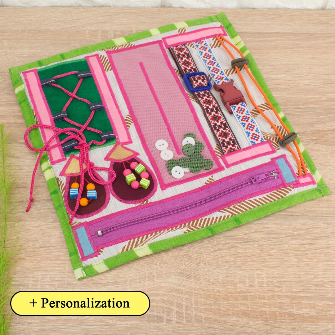 Fidget Blanket for Adults, Alzheimers Gift Mom, Busy Hands Sensory