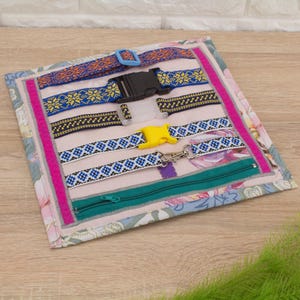Adhd gifts - Alzheimers blanket - Busy fiddle blanket - Activity sensory mat - Fidget quilt dementia