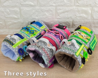 Fidget muff dementia, Alzheimer sensory muff, Elderly care toys, Nursing home gifts