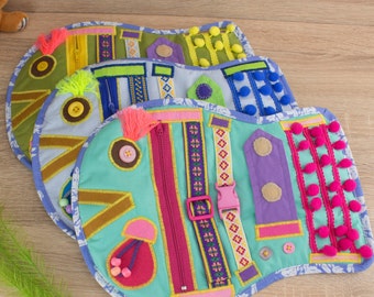 Autism therapy fish toys toddler | Sensory busy activity blanket for baby | Fine motor skills activities