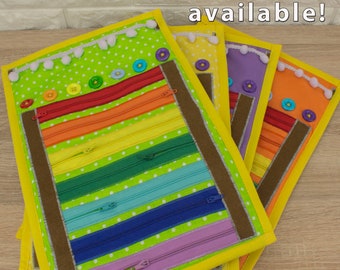 Zipper Fidget Blanket Sensory Button Toy