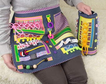 Fidget Blanket for Dementia: Alzheimer's Sensory Activity Apron