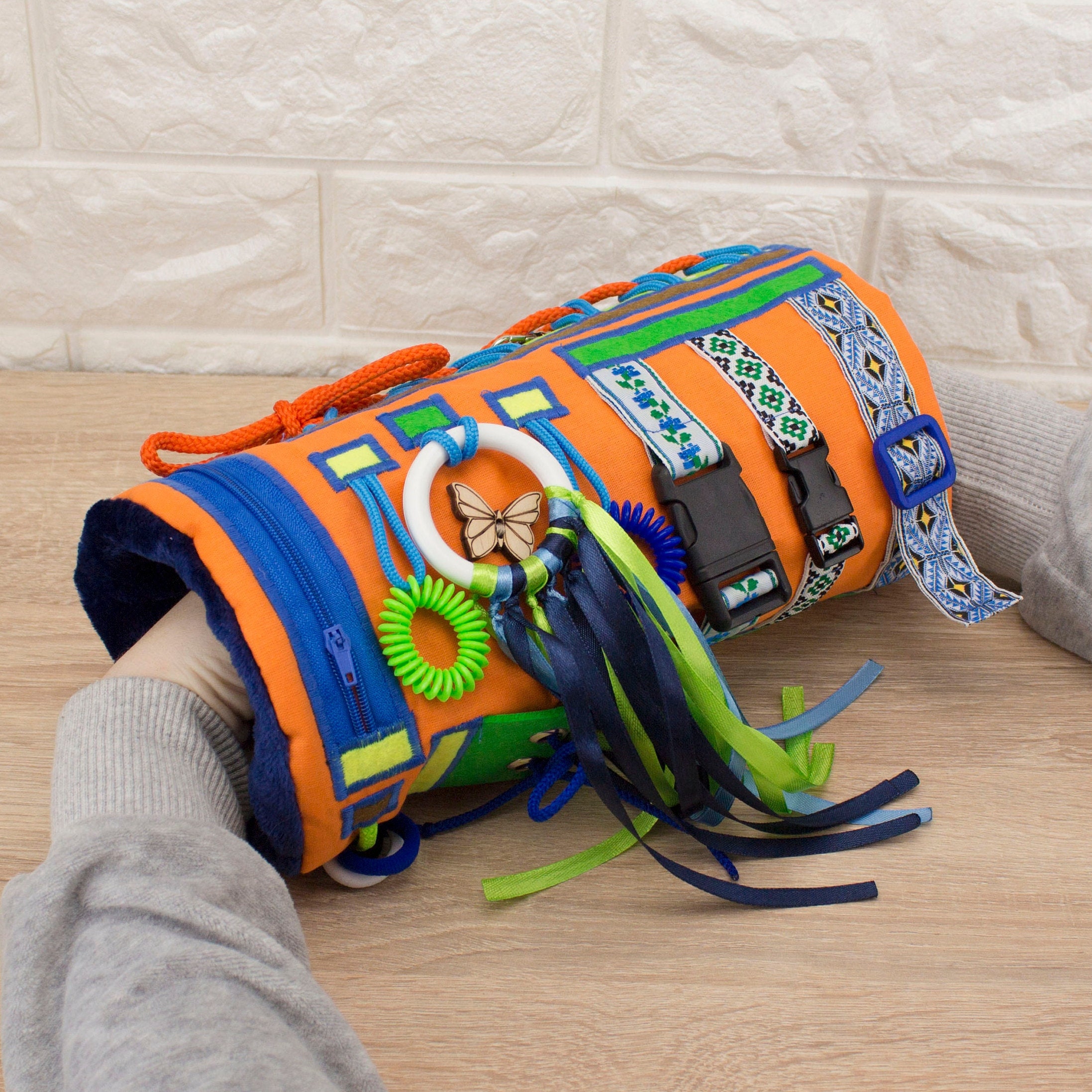 Dementia activity fidget muffs - Busy blanket for dementia patient - Alzheimers twiddle fiddle muff