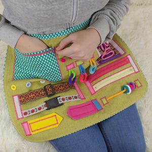 Fidget Apron for Dementia: Sensory Activity Quilt, Alzheimer&#39;s Gift
