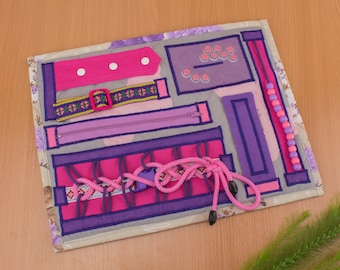 Dementia fidget blanket, Busy sensory blanket adult, Alzheimers gift mom, Nursing home gifts