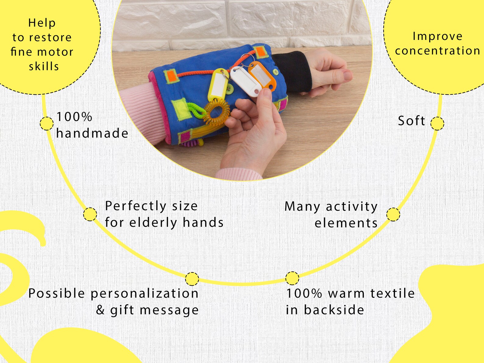 Dementia Fidget Sleeve Activity Sleeve Busy Sleeve Nursing Etsy