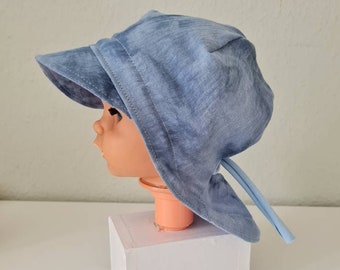 Muslin sun hat with neck protection