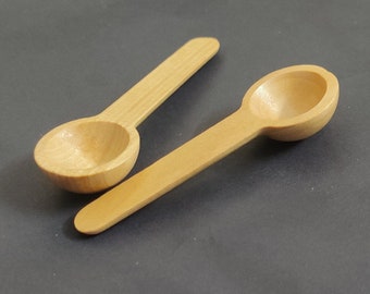 Bamboo  Spoons , Bamboo Wooden Spoon , Wooden Teaspoons , Small Wooden Spoon ,  Bamboo Spice Jar Spoon , Gift Bamboo Spoon-  Set of 6 Spoon