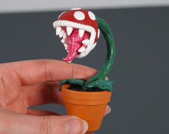 Plante piranha réaliste, figurine Super Mario