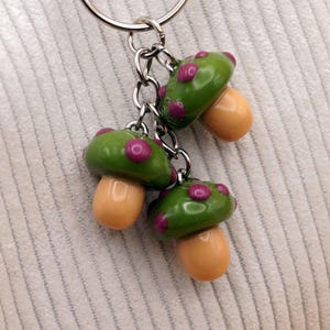 Teemo Mushroom Keychain: Handmade Polymer Clay League of Legends Gamer Gift
