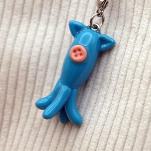 Coraline Squid Doll Charm, Polymer Clay Keychain, Goth Purse & Bag Charm Accessory