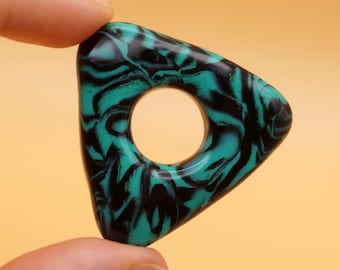 Seeing Stone Charm: Handmade Polymer Clay Keychain