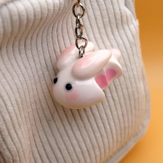 Mochi Bunny: Handmade Polymer Clay Charm