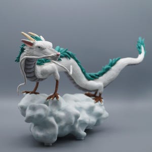 Haku sculpture, Handmade sculpture, OOAK art, Anime figurine