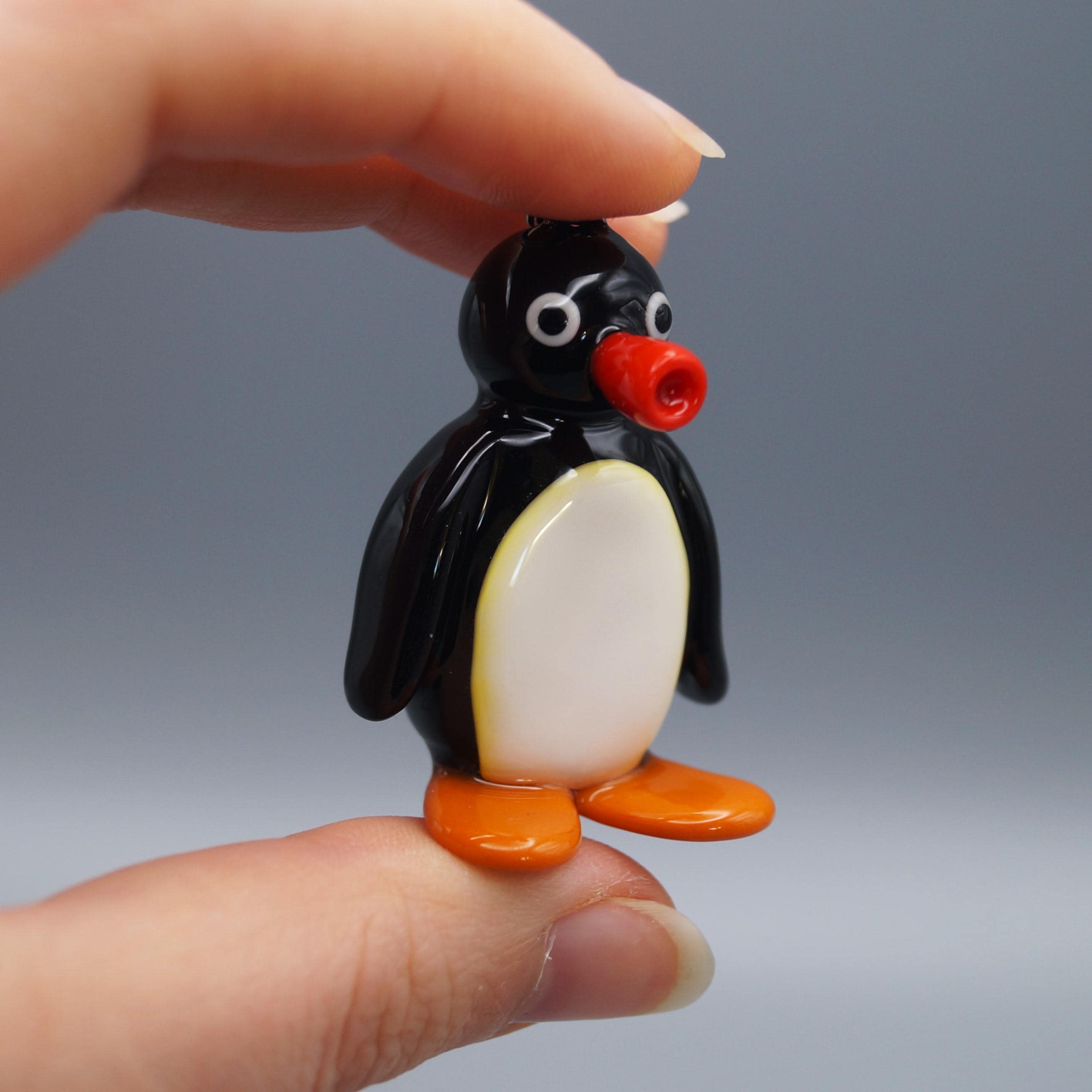 Noot Noot Pingu Keychain: Handmade Polymer Clay Penguin Charm - Etsy
