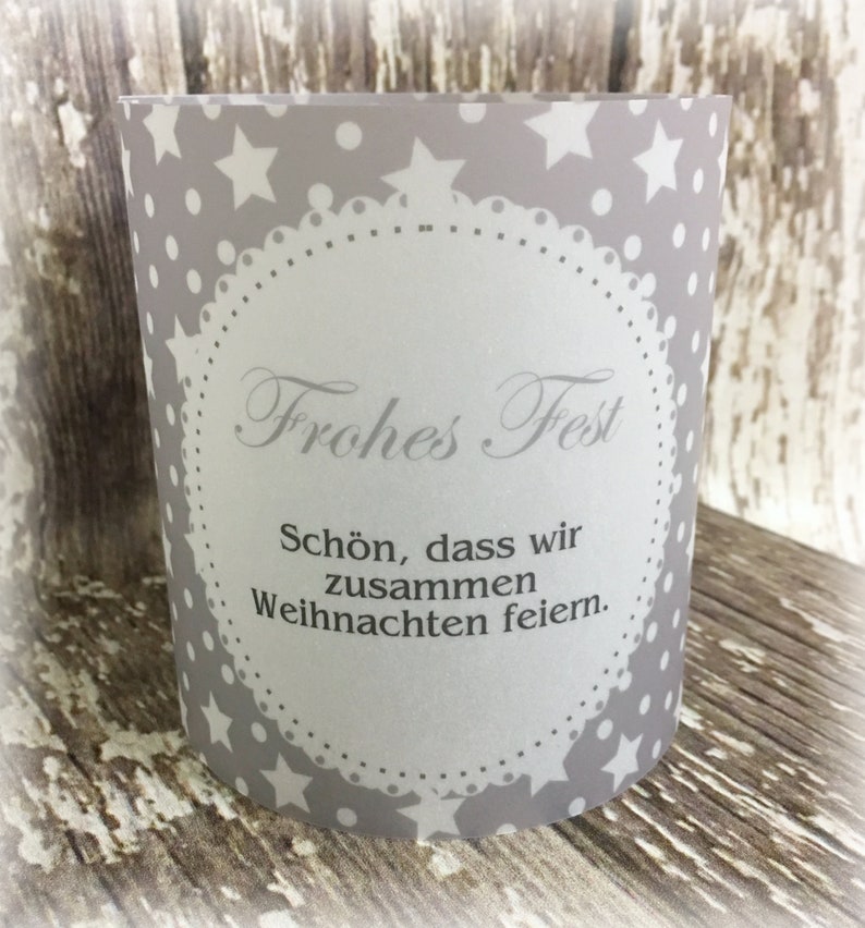 4 x Windlicht Tischlicht Transparentpapier Deko Weihnachten Etsy