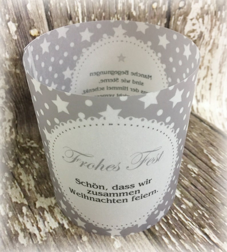 4 x Windlicht Tischlicht Transparentpapier Deko Weihnachten Etsy