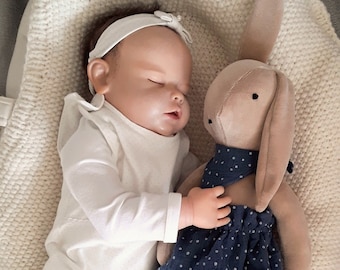 Peluche 38 cm, lapin, lapin câlin, ours en peluche, lapin, lapin de Pâques, poupée, fait main