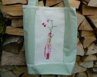 Bag, hand embroidered, tote bag, shopping bag, bag, shopping bag