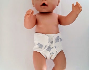 Doll diaper, diaper, dolls, handmade, sizes 35 to 40 and 40 to 43 cm