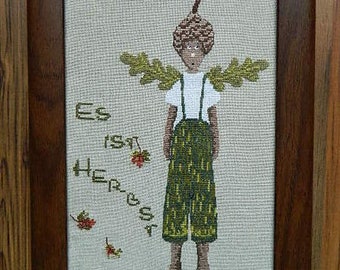 Picture, mural, decoration, wall decoration, autumn, hand embroidered