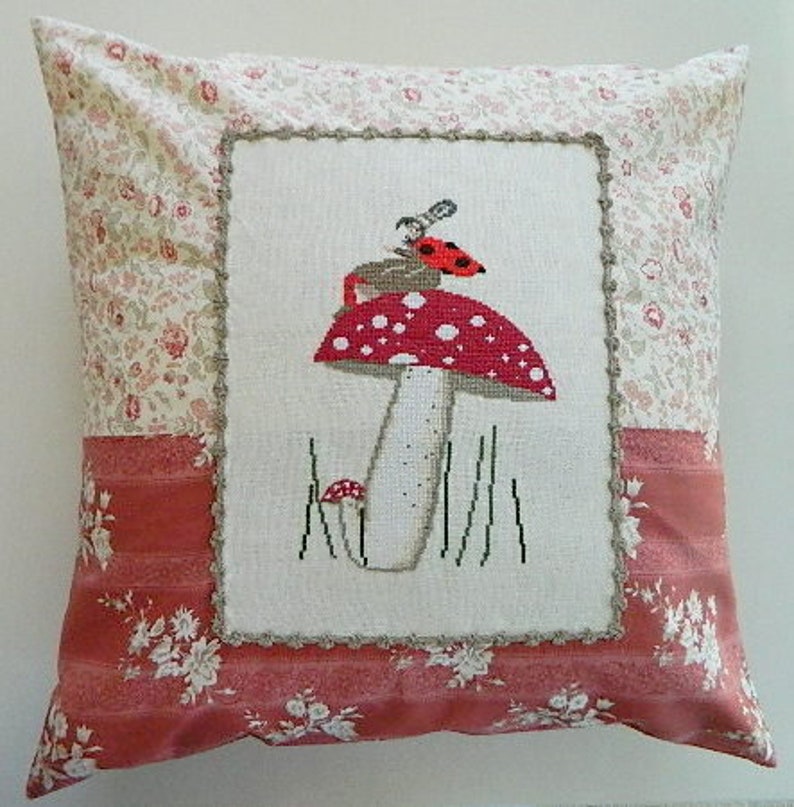 Pillow cover, pillow case, sofa cushion, pillow, hand embroidered, decorative pillow, home decoration image 1