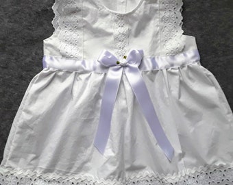 Dress, size 68, baptismal dress, baby dress, lace dress, ruffle dress,