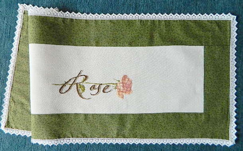 Table runner, runner, table decoration, tablecloth, blanket, roses image 1