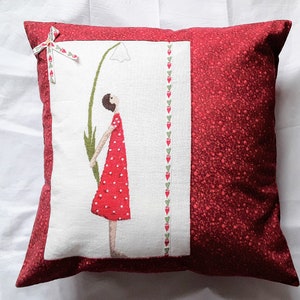 Pillow cover, pillow case, sofa cushion, pillow, hand embroidered, decorative pillow, home decoration,