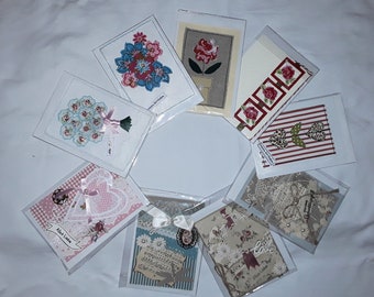 Greeting cards, congratulations cards, handmade, sewn