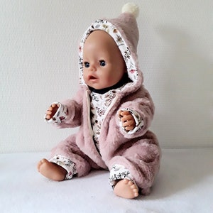 Doll snowsuit, snowsuit for dolls sizes 25 to 50 cm