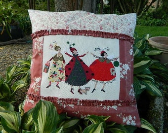 Pillow cover, pillow case, sofa cushion, pillow, hand embroidered, decorative pillow, home decoration,