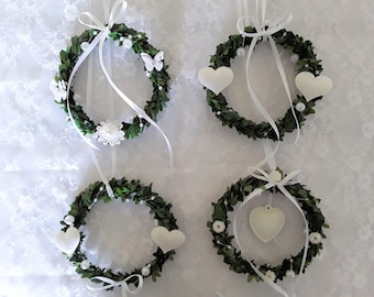 Boxwood wreaths set of 2, wreath, decorative wreath, wedding, communion, confirmation, wedding, baptism