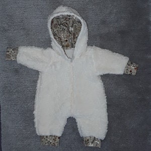 Doll snowsuit, snowsuit for dolls sizes 25 to 50 cm Beige, Blätter