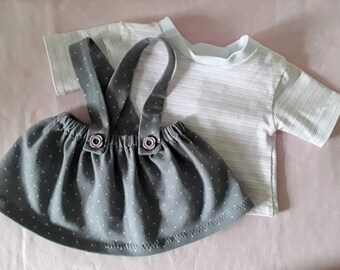 Skirt, set for dolls, doll clothing, doll skirt, shirt, doll shirt, doll size 30 to 50 cm
